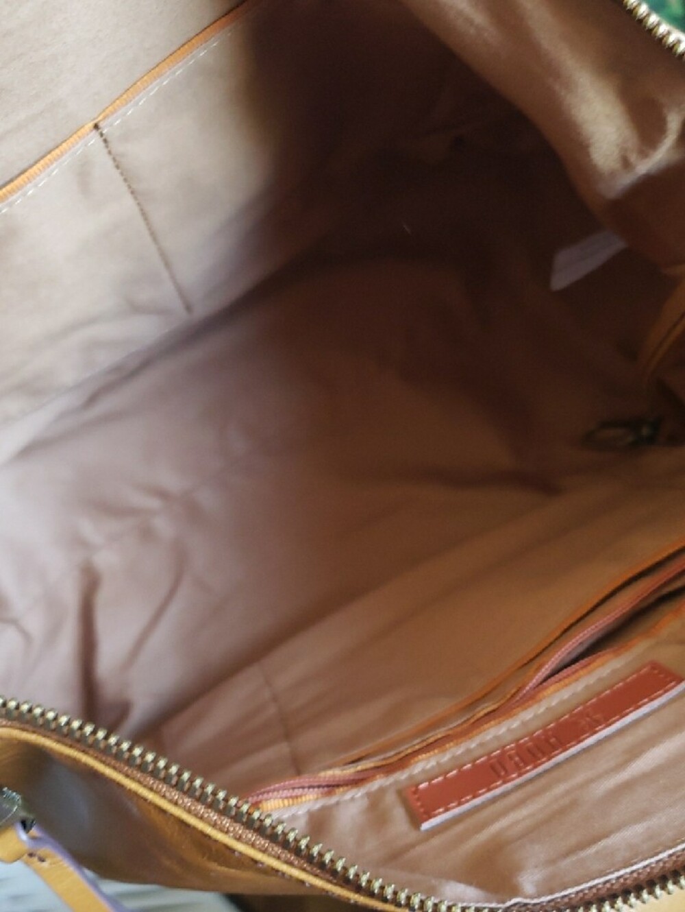 HOBO Tan Leather Top-Handle Satchel - Picture 6 of 6